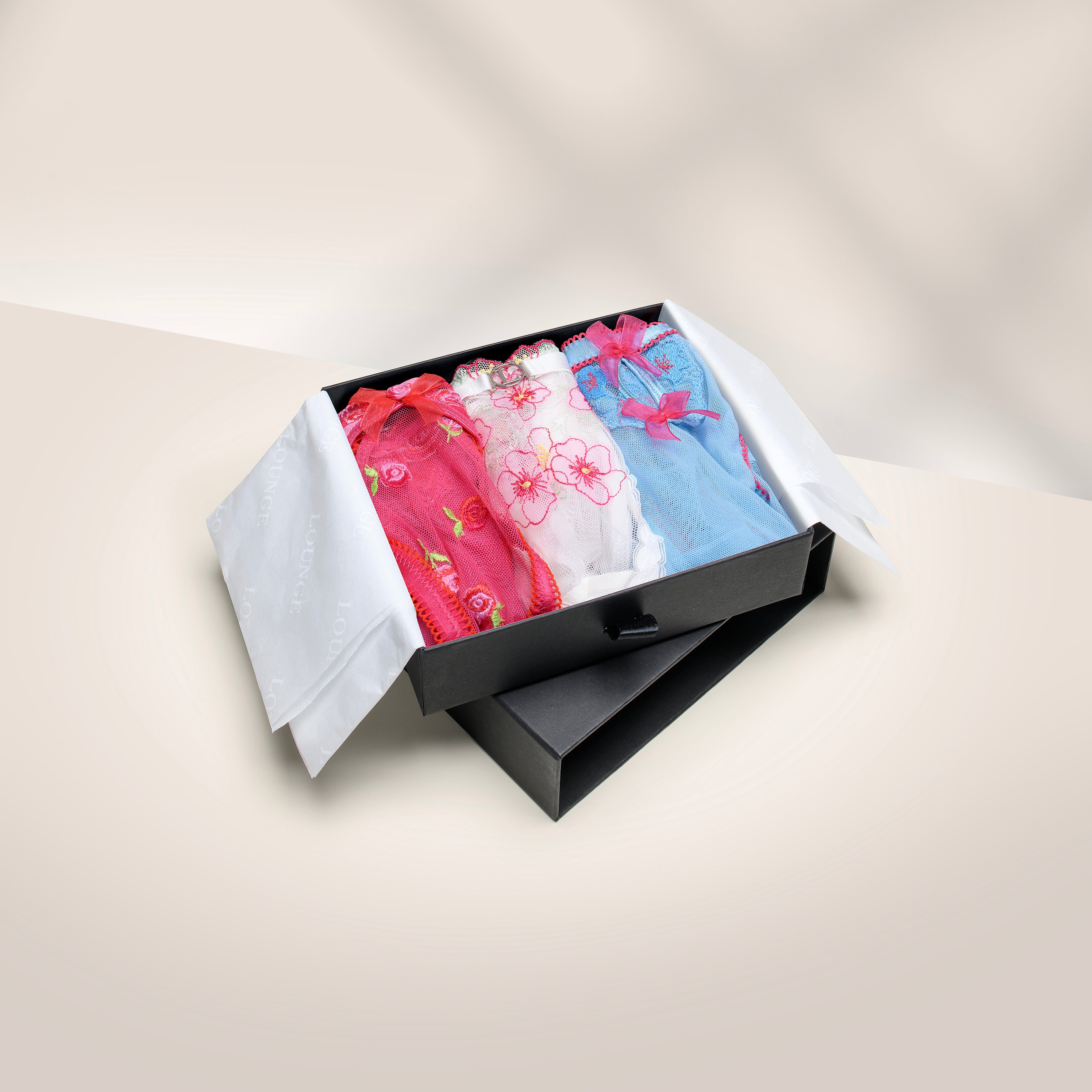 Embroidered Slips Geschenk-Pack (3er Underwear Multi Lounge Paket) – 
