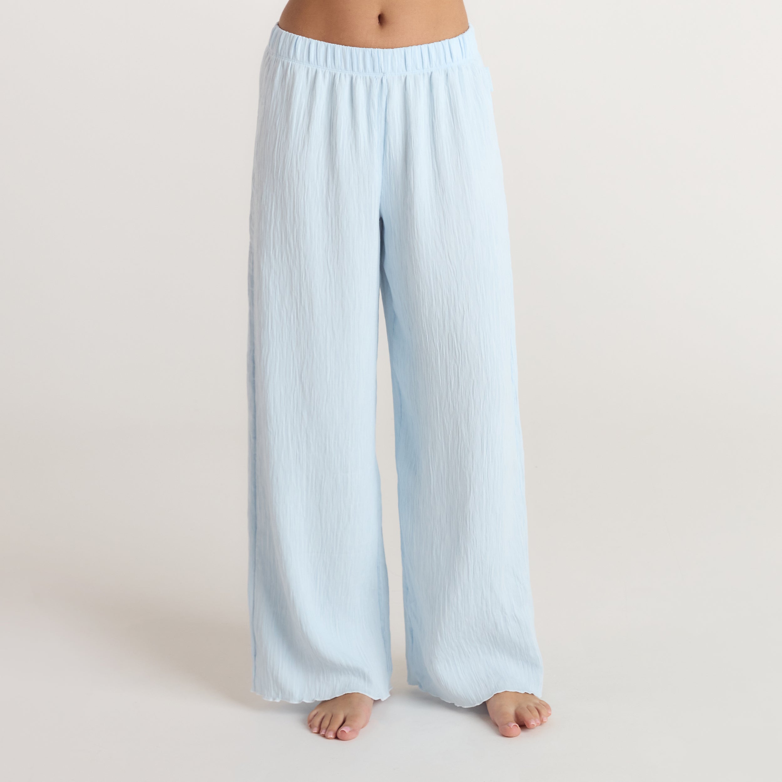 Crinkle Pyjamahose - Blau