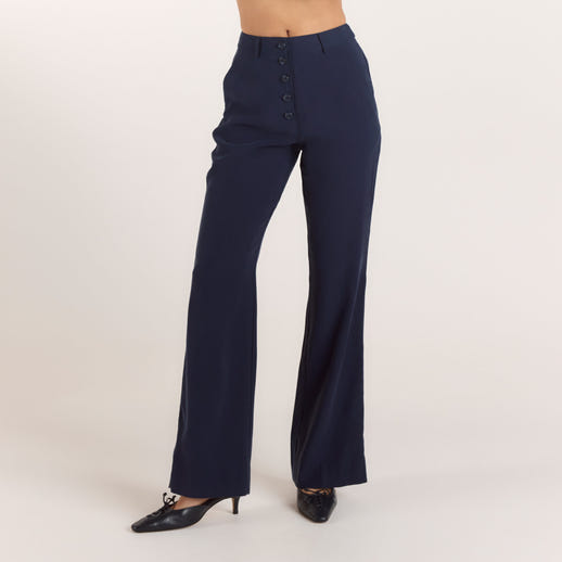 Gerade Hose im 90s-Style - Marineblau