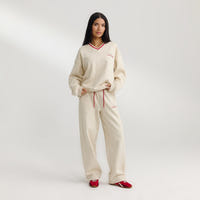 V-Neck Pullover - Haferflocken