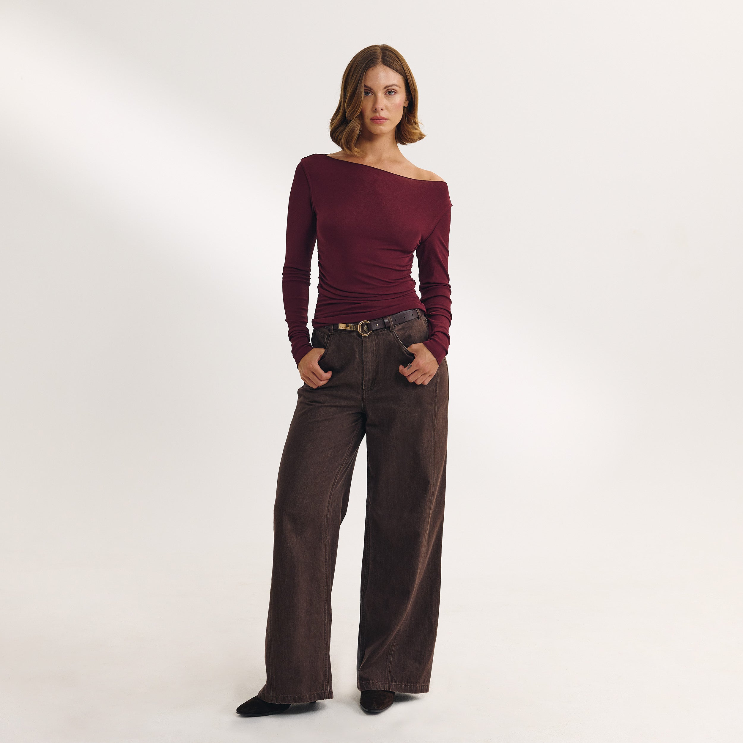 Transparentes Oberteil | Transparentes Oberteil - Kirschlack