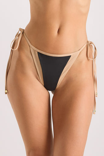 Monaco Tie-Side Bikini-String - Schwarz