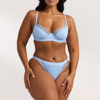 Ribbed Balcony BH - Blau