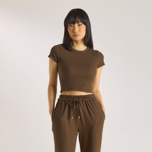 Waffle Baby Fit T-Shirt - Schokolade