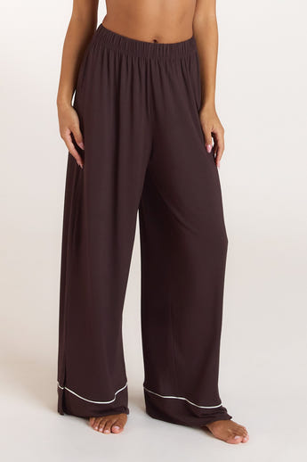 Modal Pyjama Hose - Dunkle Schokolade