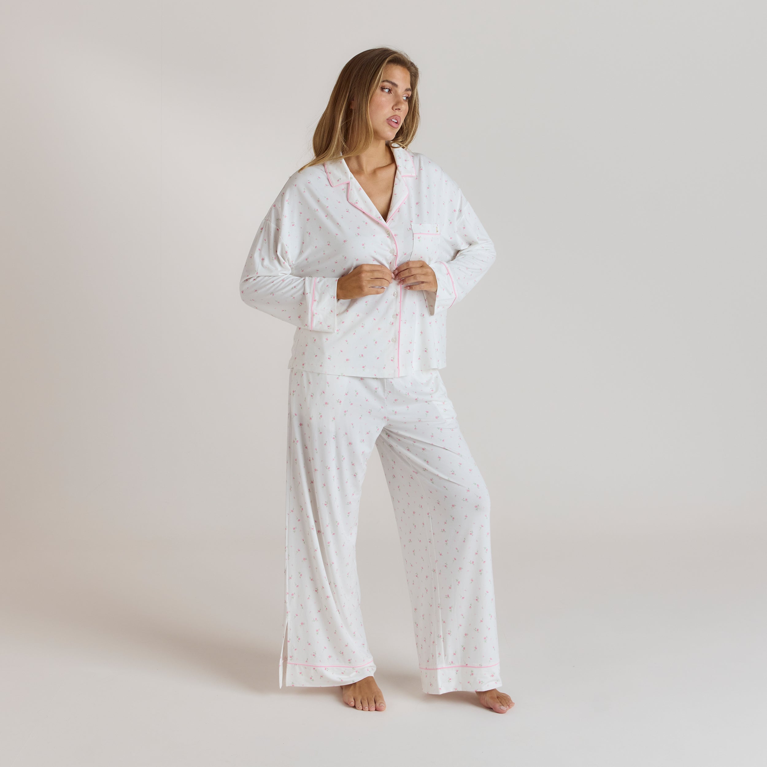 Modal Pyjamahose | Modal Pyjamahose - Florales Muster