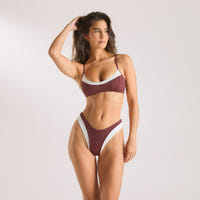 Monaco Bralette Bikini-Oberteil - Pflaume