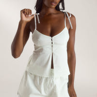 Bloom & Stripe Cami-Oberteil - Salbei