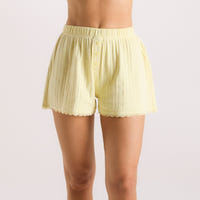 Pointelle Pyjama-Shorts - Butterblume
