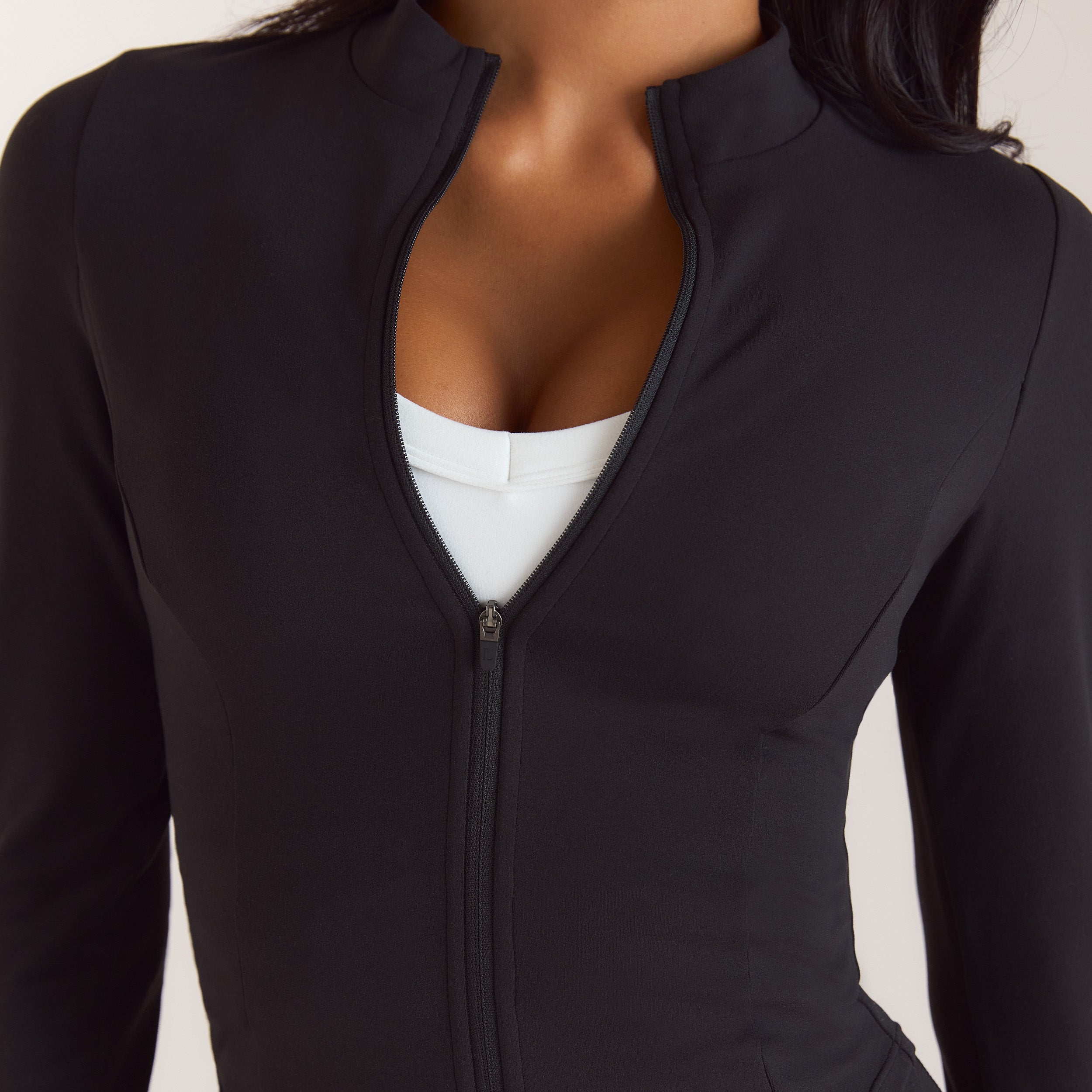 ContourSoft™ Zip-Up Jacke | ContourSoft™ Zip-Up Jacke - Schwarz