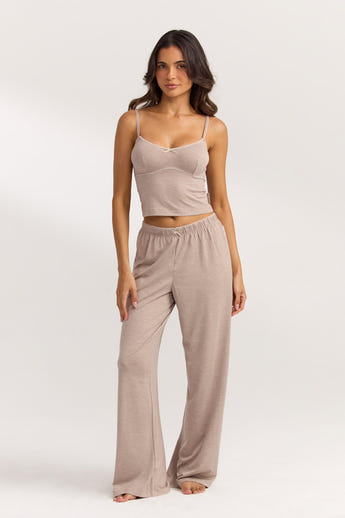 Modal Pyjama Hosen - Braune Melange alternate
