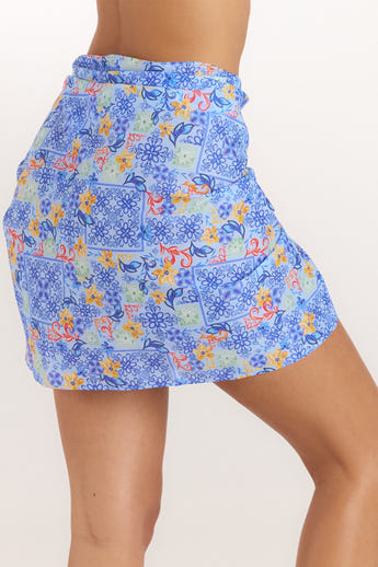 Mosaic Sarong - Blau-Druck alternate