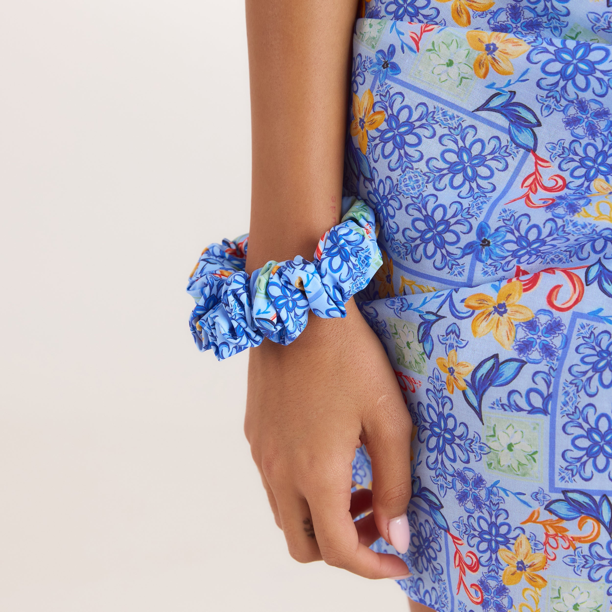 Mosaic Haargummi - Blau-Druck alternate