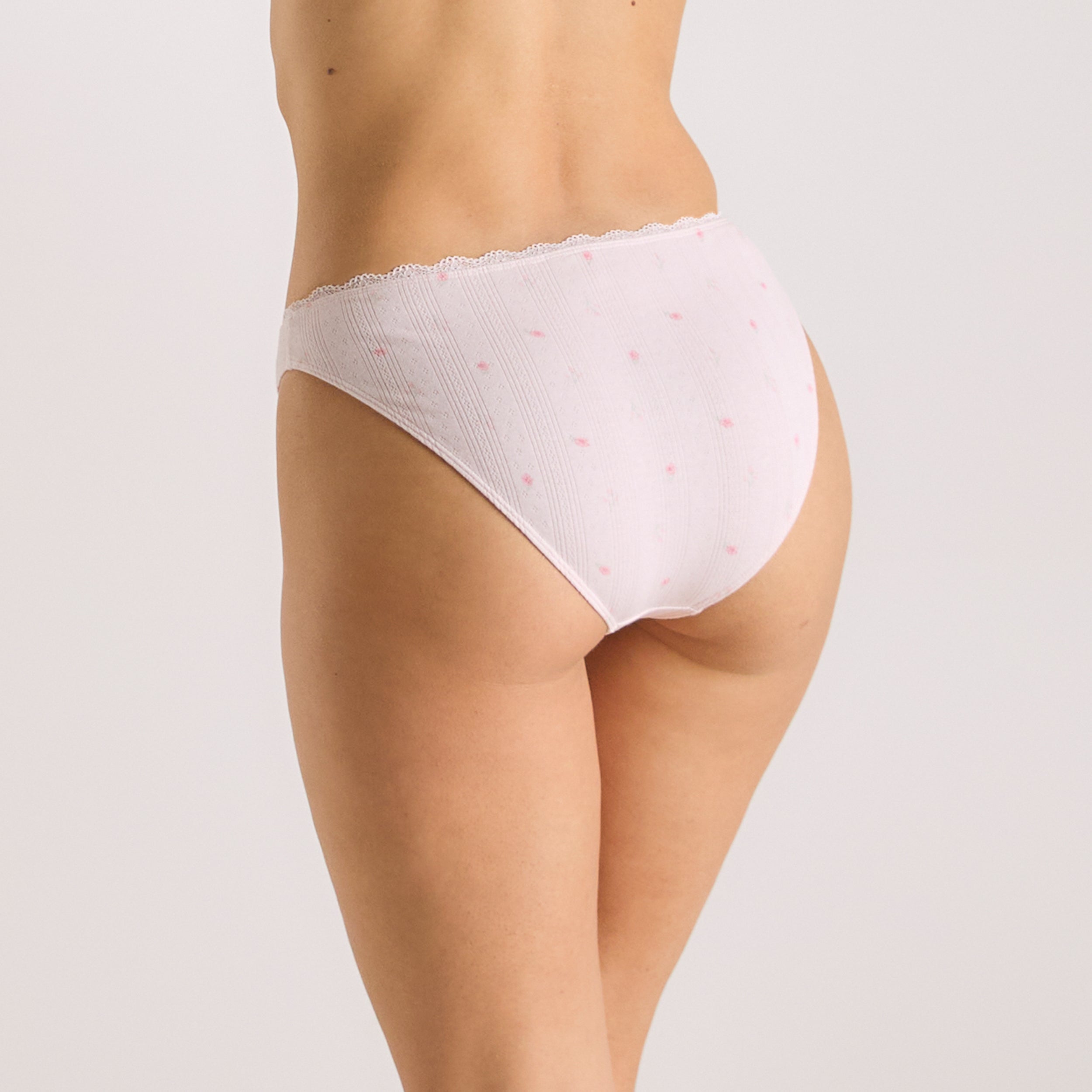 Pointelle Slip | Pointelle Slip - Florales Rosa