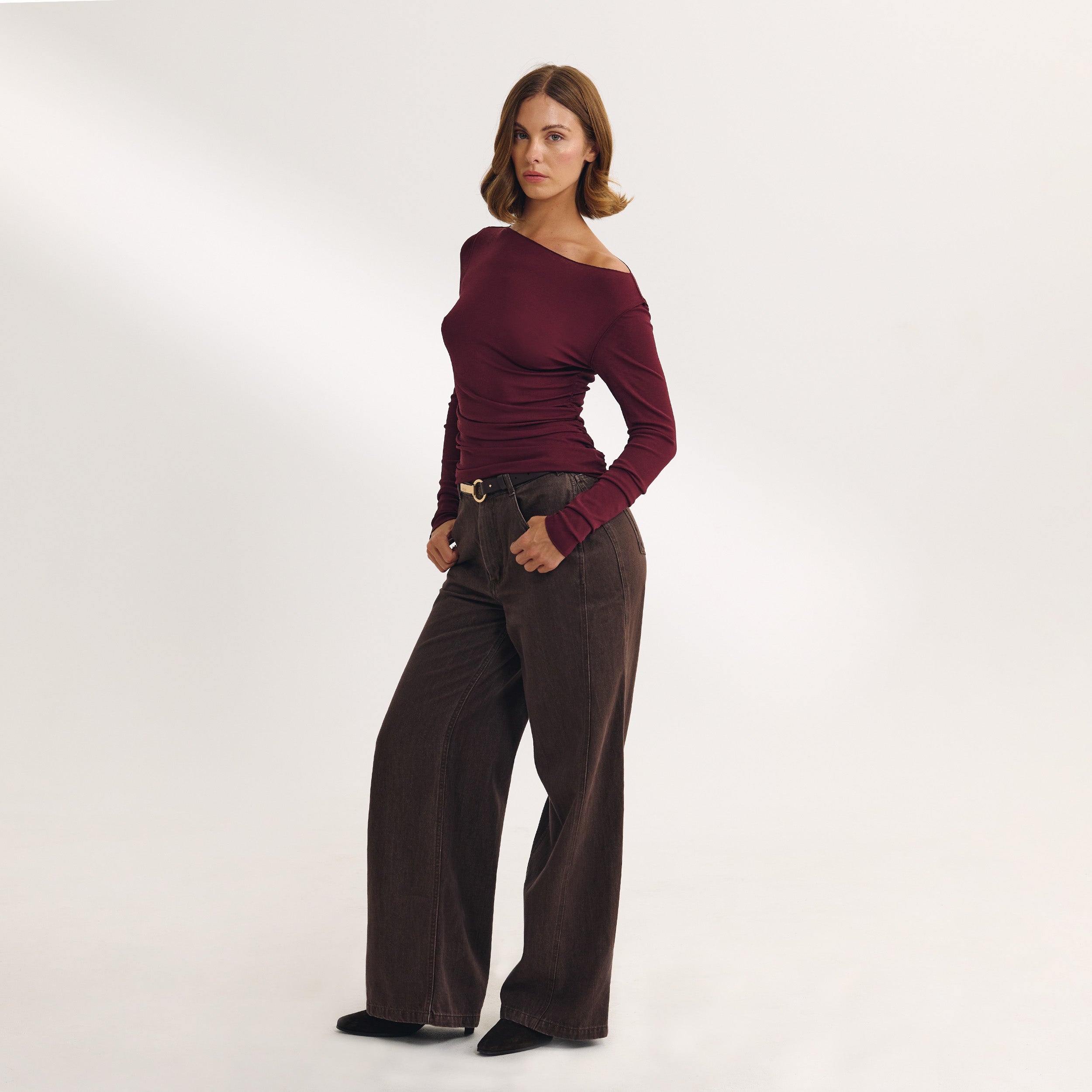 Transparentes Oberteil | Transparentes Oberteil - Kirschlack