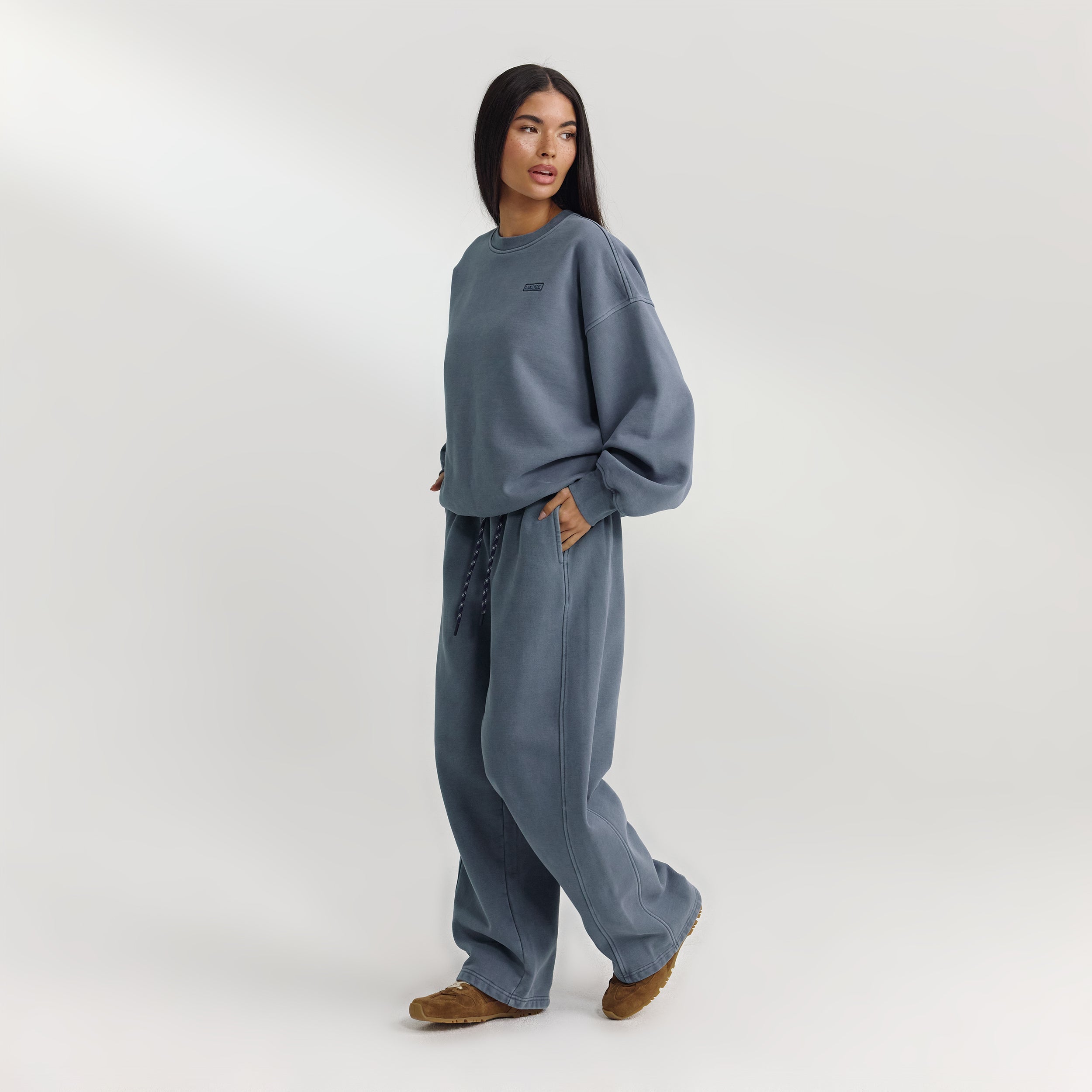Oversized Pullover | Oversized Pullover - Gewaschenes Blau