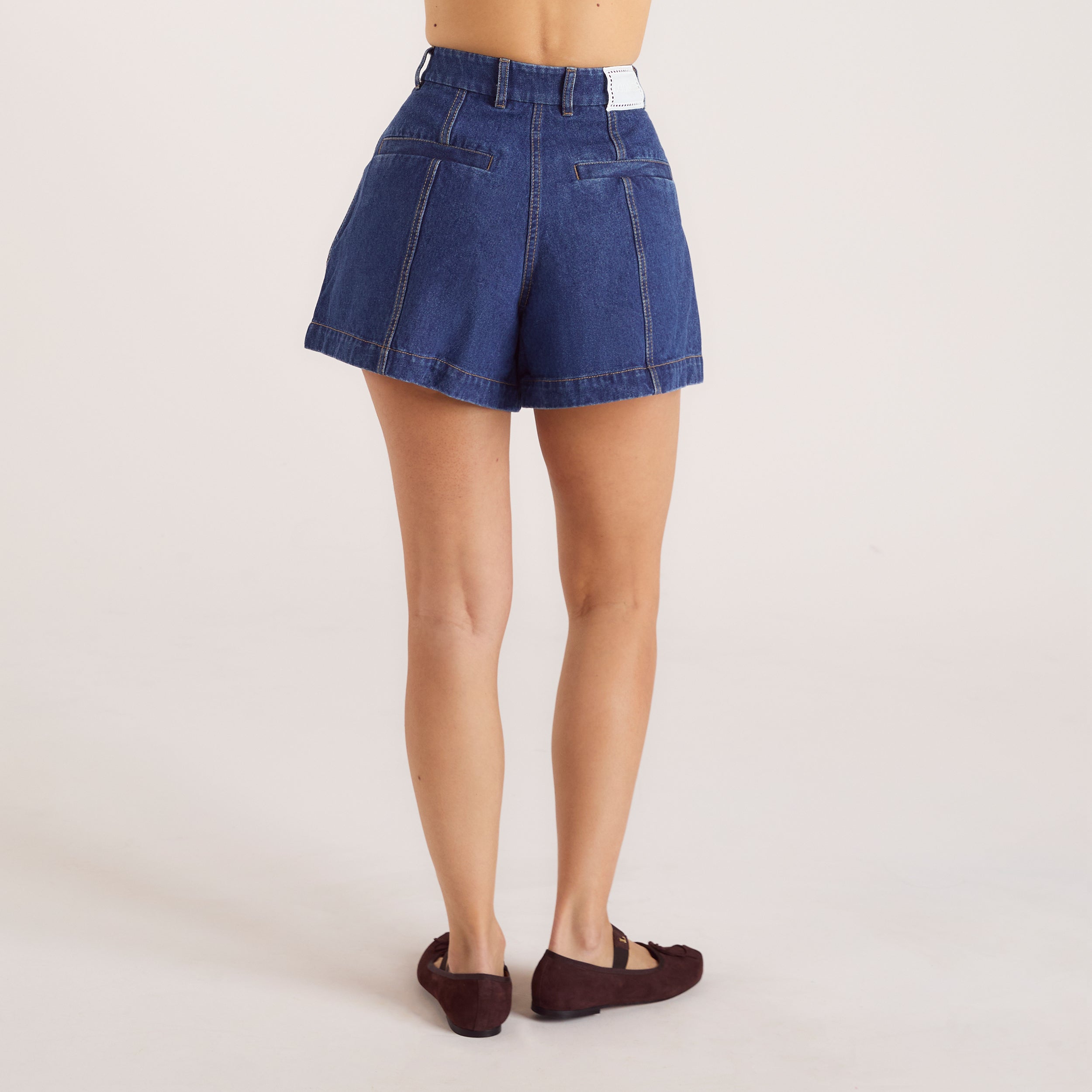 Jeansshorts mit Weitem Saum | Jeansshorts mit Weitem Saum - Blau