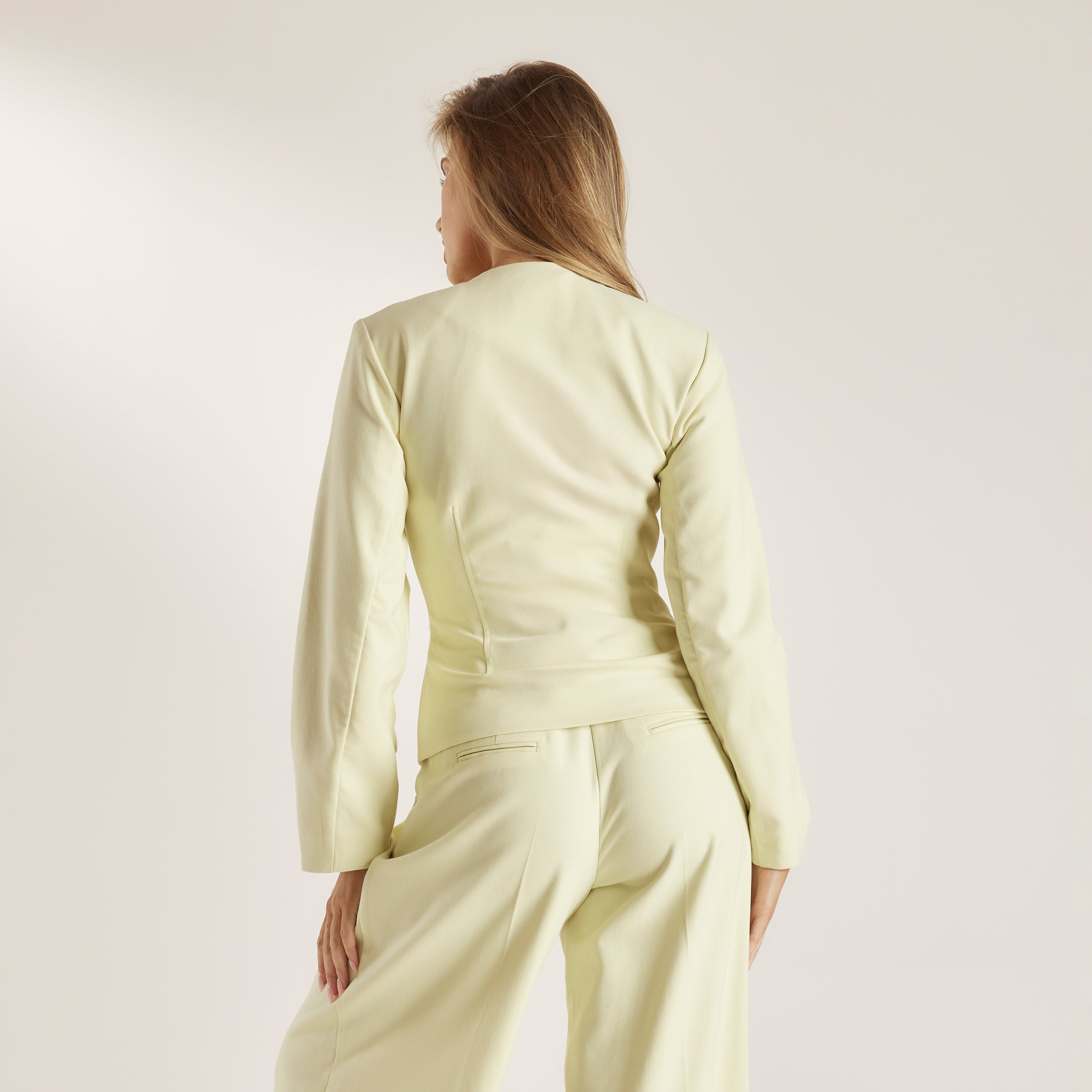 Strukturierte Jacke | Strukturierte Jacke - Buttermilch