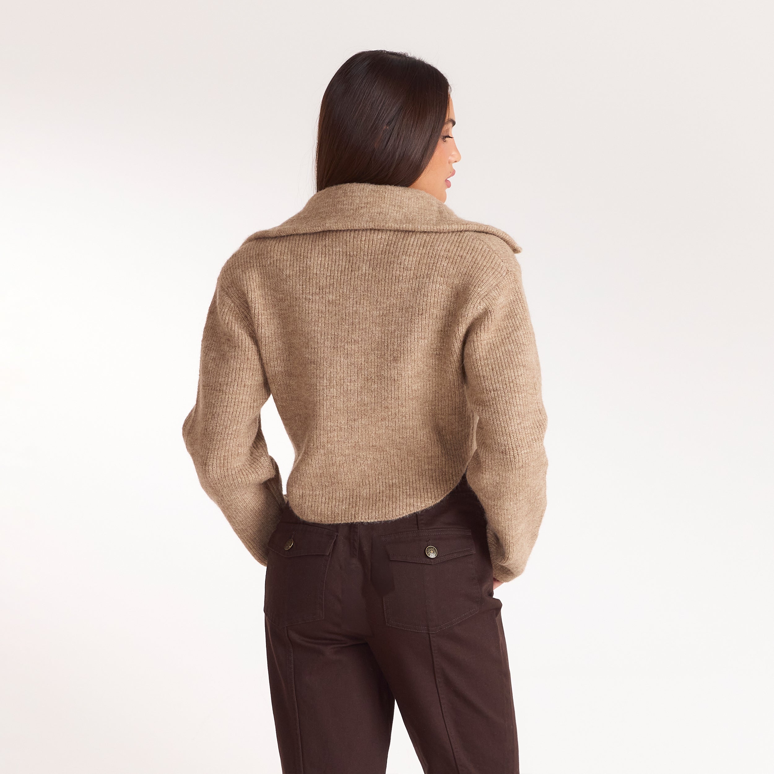 Strukturierte Strickjacke | Strukturierte Strickjacke - Keks
