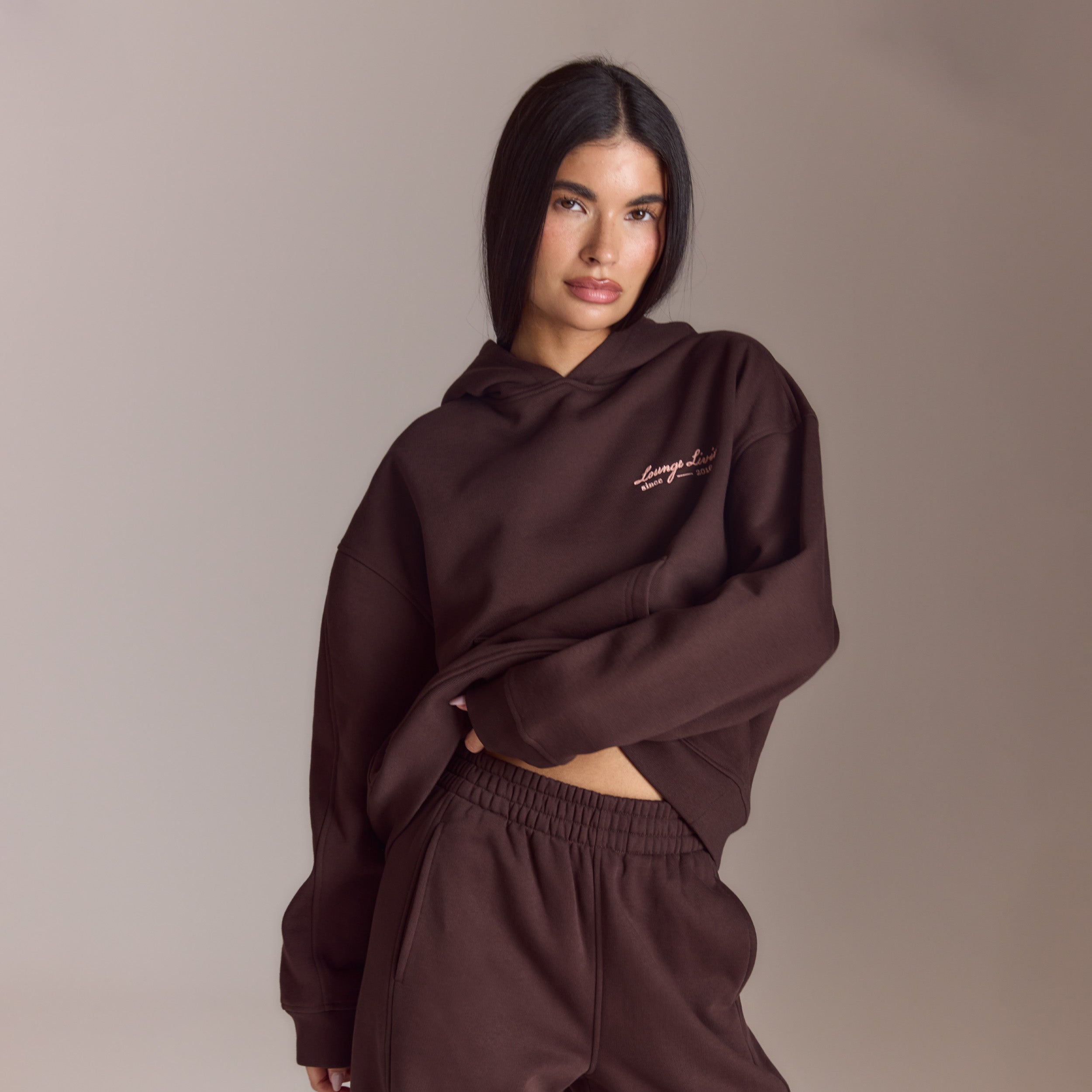 Lounge Living Kapuzenpullover | Lounge Living Kapuzenpullover - Schokolade