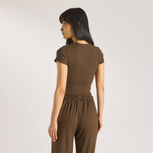 Waffle Baby Fit T-Shirt - Schokolade alternate