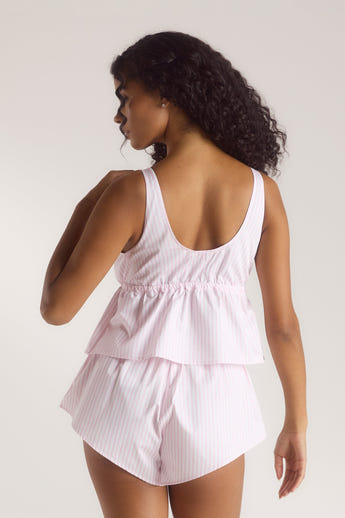 Bloom & Stripe Cami-Oberteil - Rosa alternate