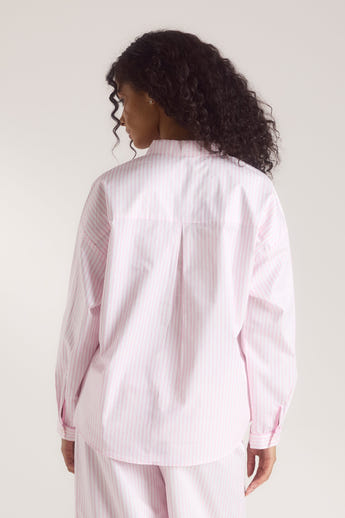 Bloom & Stripe Pyjamahemd - Rosa alternate