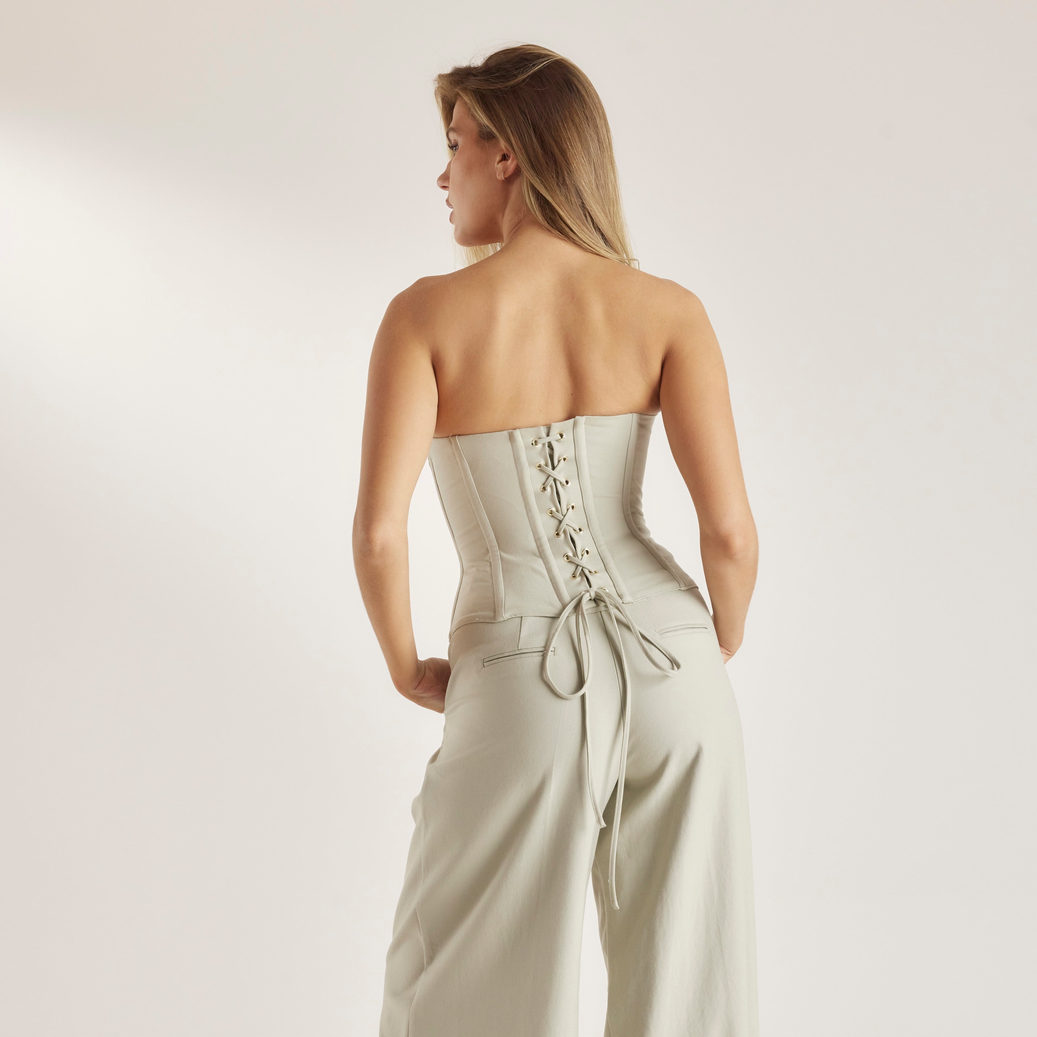 Bandeau Korsett-Oberteil | Bandeau Korsett-Oberteil - Salbei