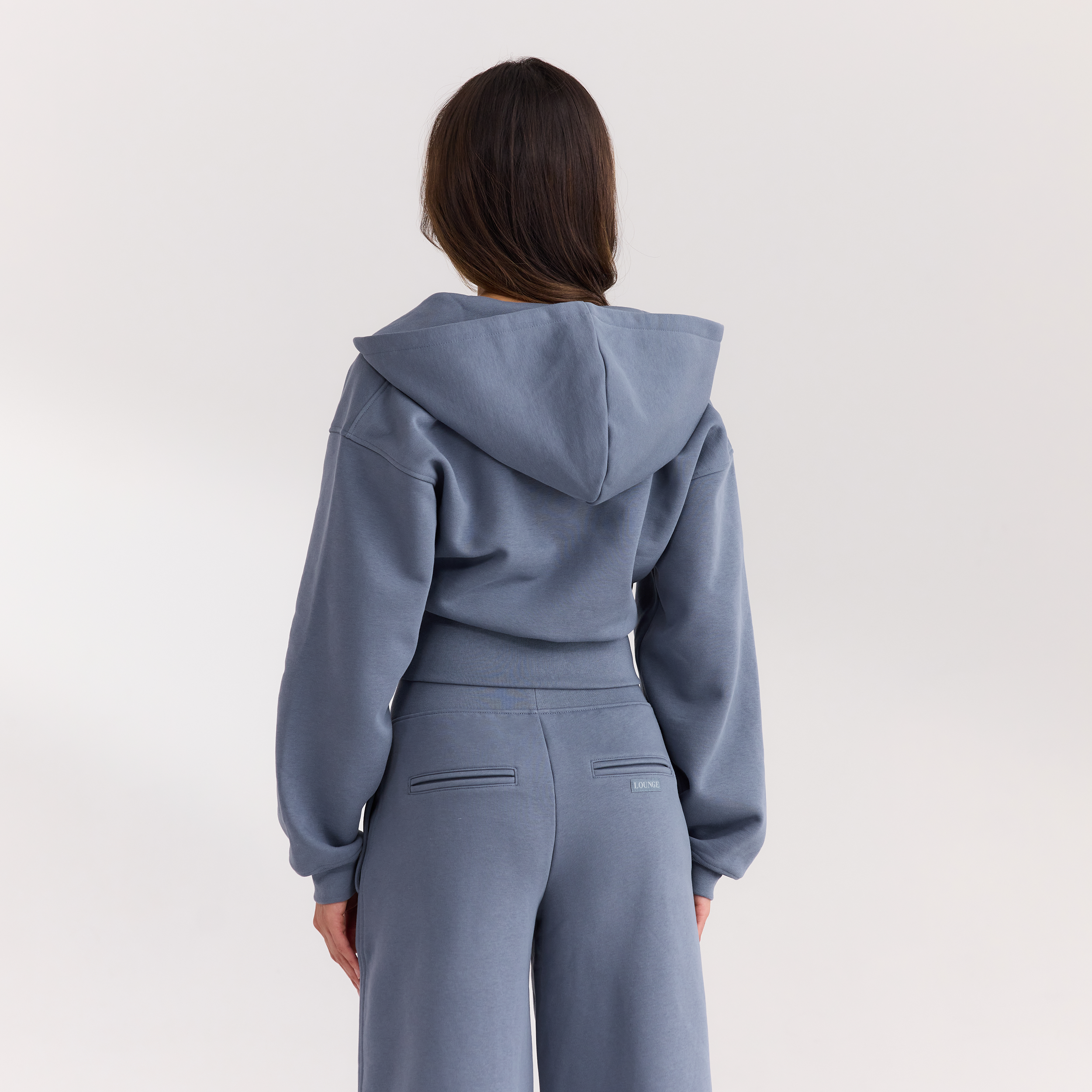 Taillierte Zip-Up Hoodie | Taillierte Zip-Up Hoodie - Schieferblau