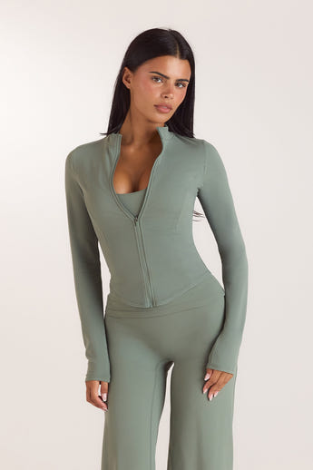ContourSoft™ Zip-Up Jacke - Salbei alternate