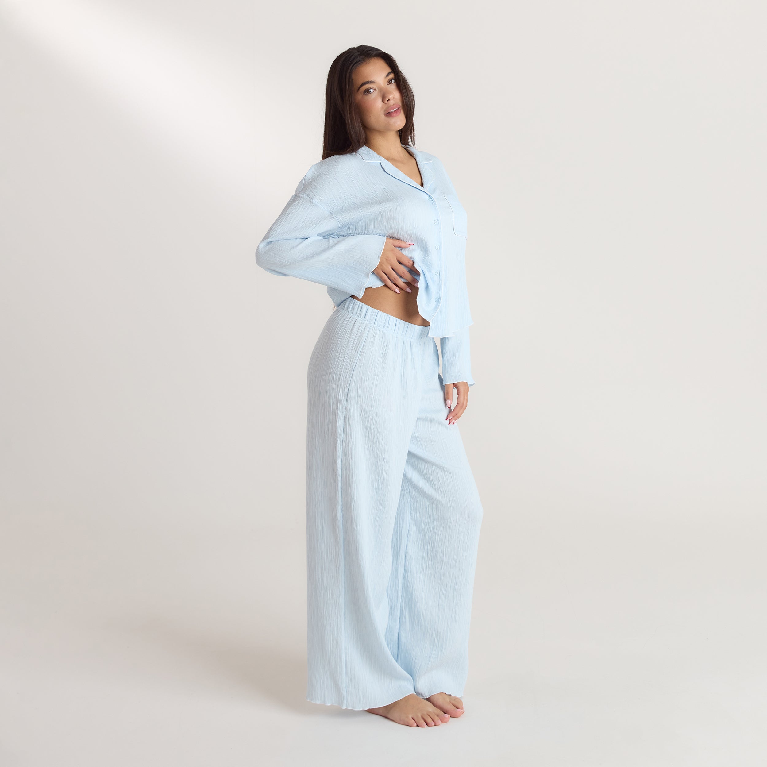 Crinkle Pyjamahose | Crinkle Pyjamahose - Blau