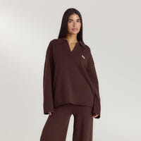 Knopfleister Pullover - Schokolade