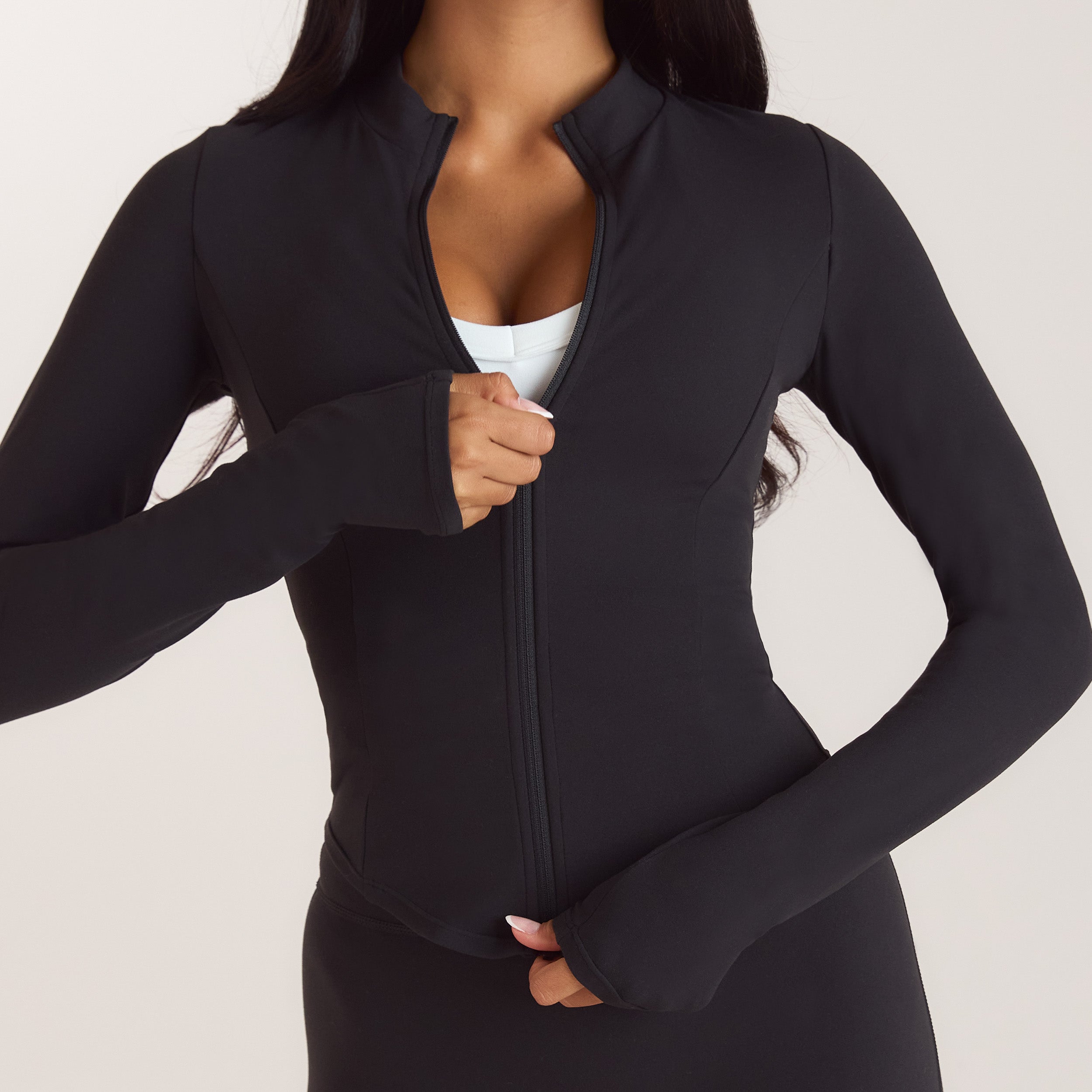 ContourSoft™ Zip-Up Jacke | ContourSoft™ Zip-Up Jacke - Schwarz