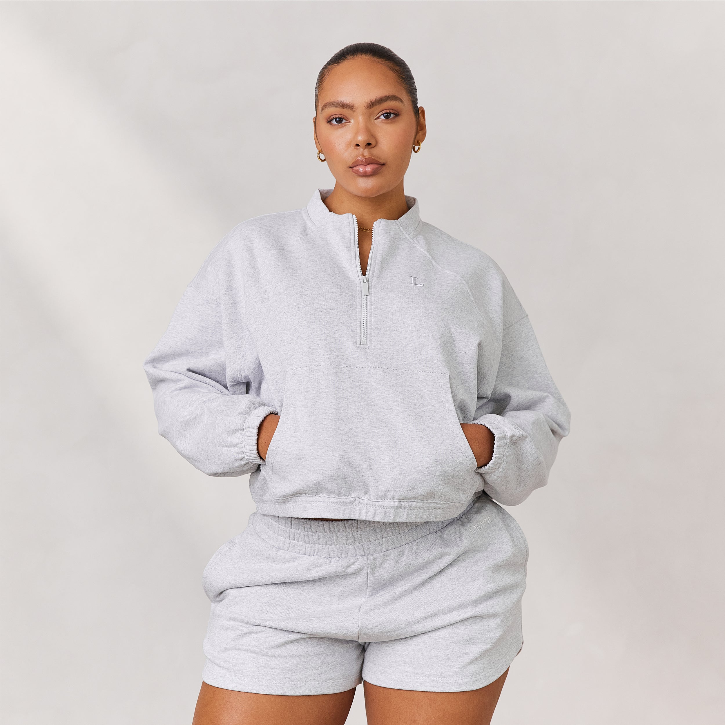Varsity Pullover mit Viertel-Zip | Amber, M