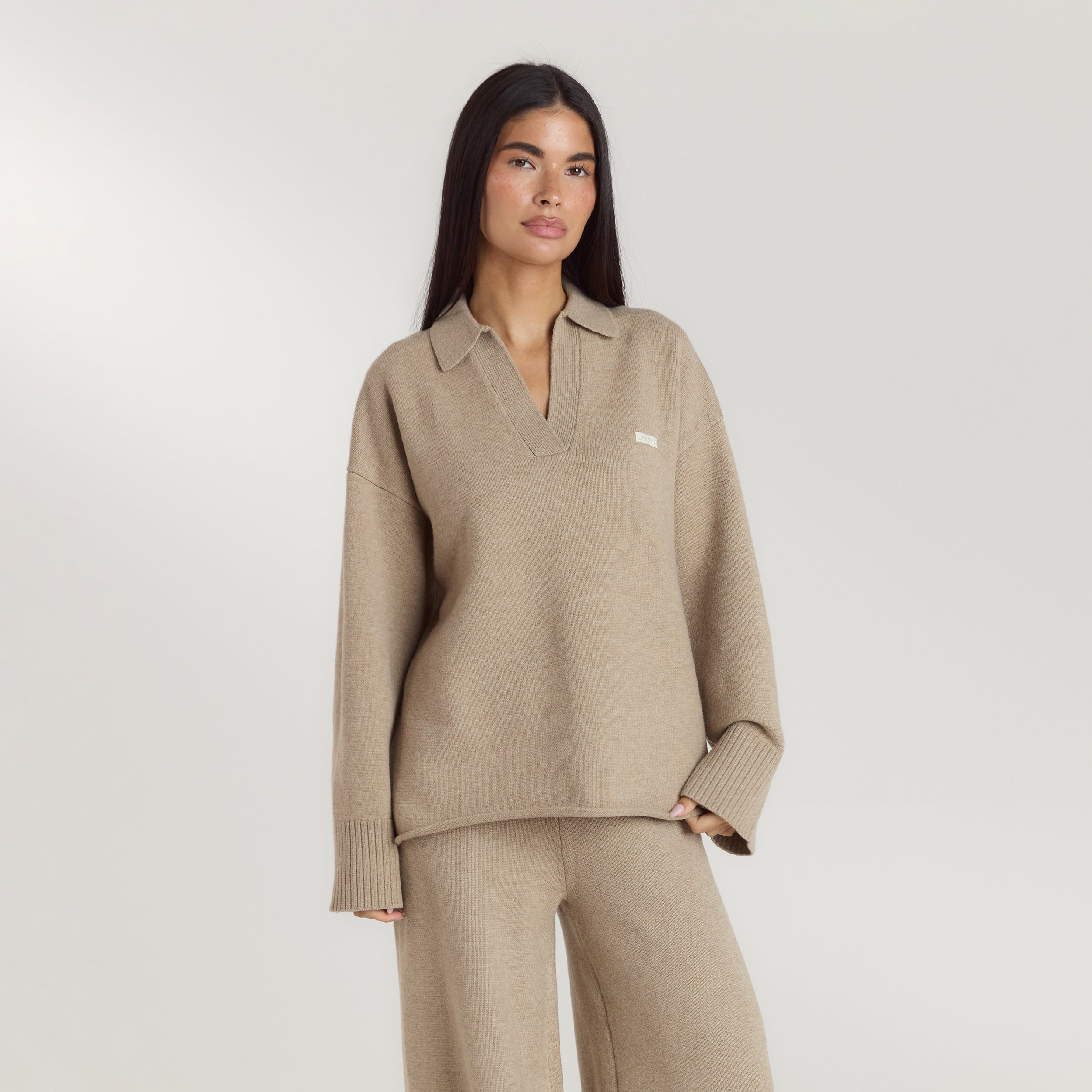 Knopfleister Pullover | Knopfleister Pullover - Hellbraun
