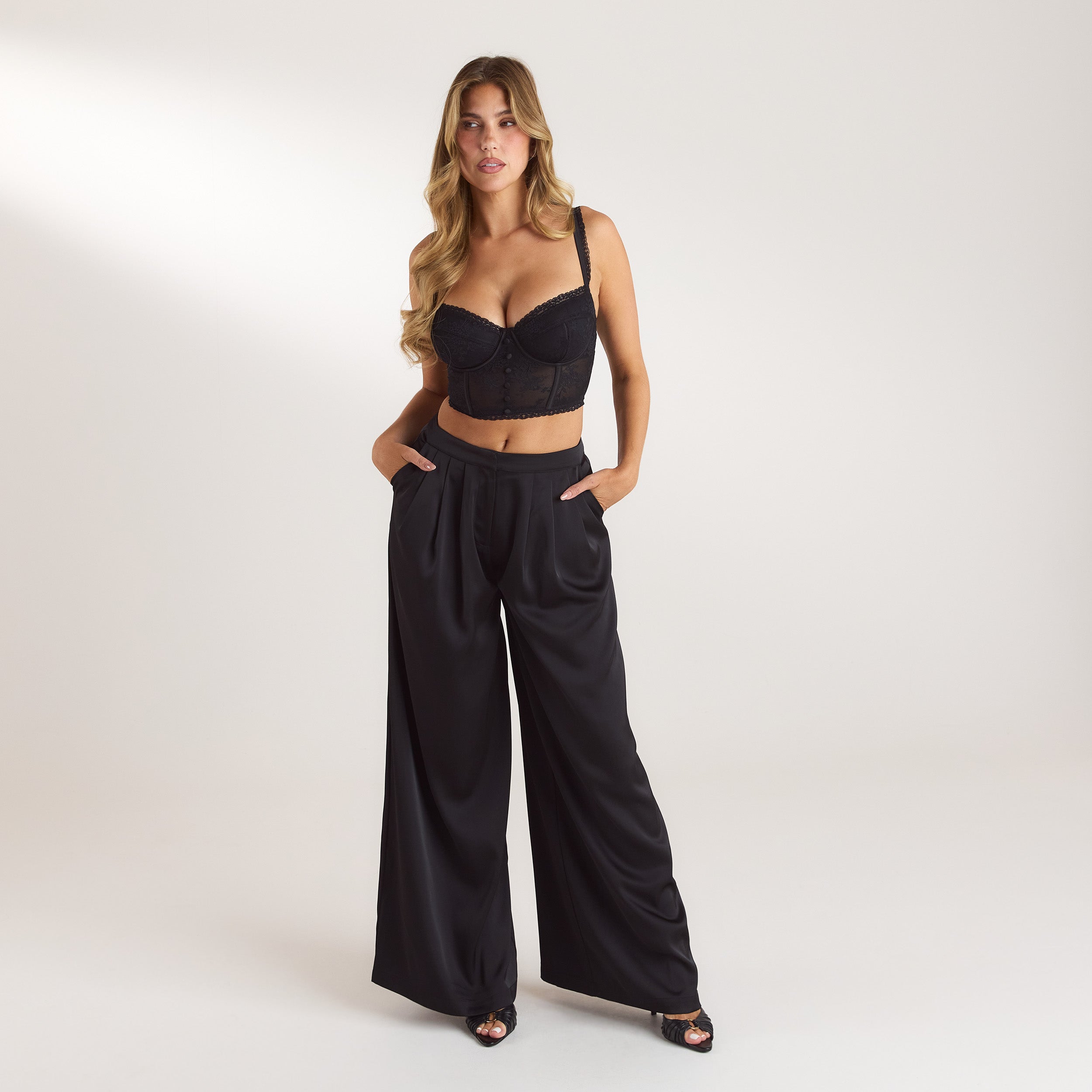 Spitzen-Bralette | Spitzen-Bralette - Schwarz
