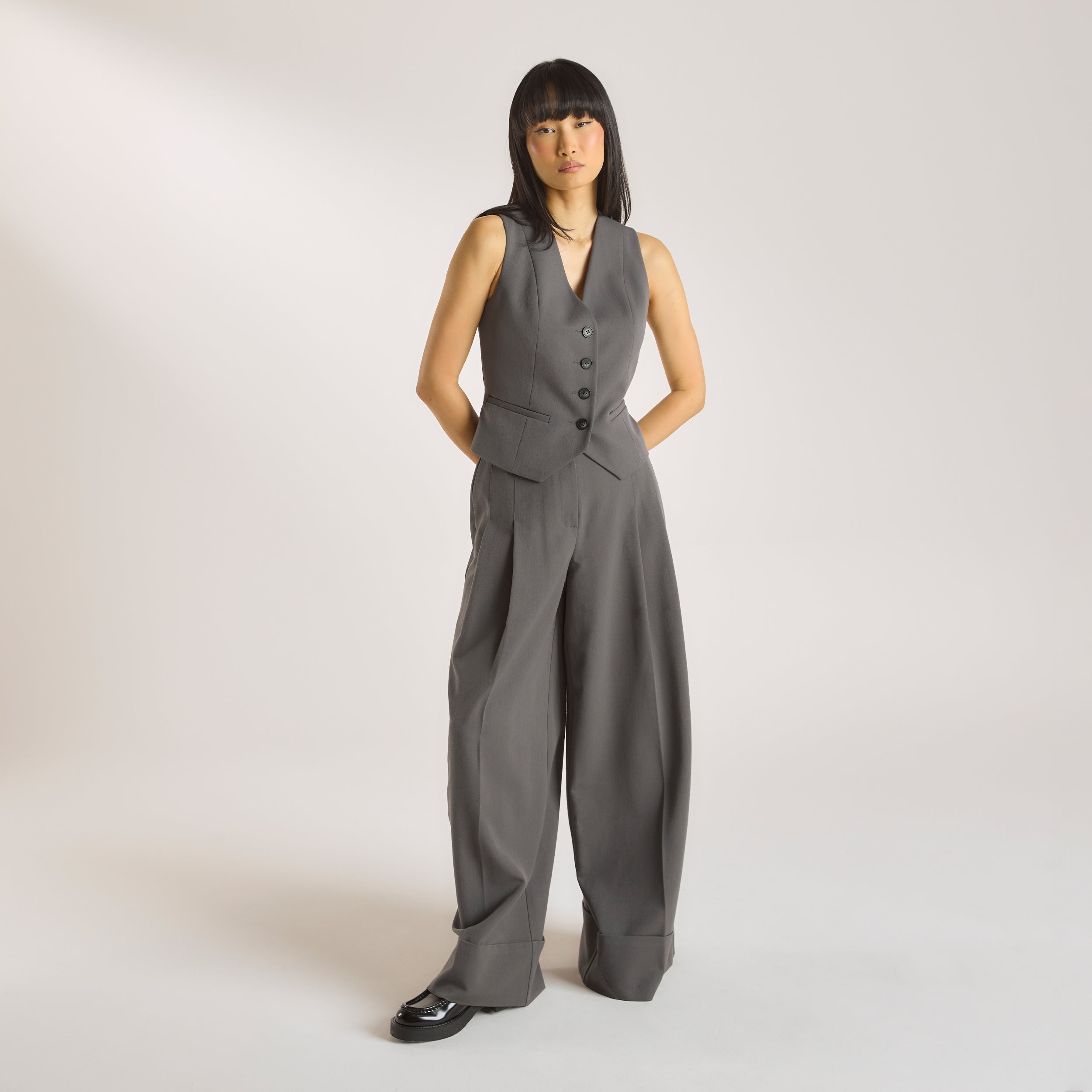 Tailored-Weste | Tailored-Weste - Anthrazit