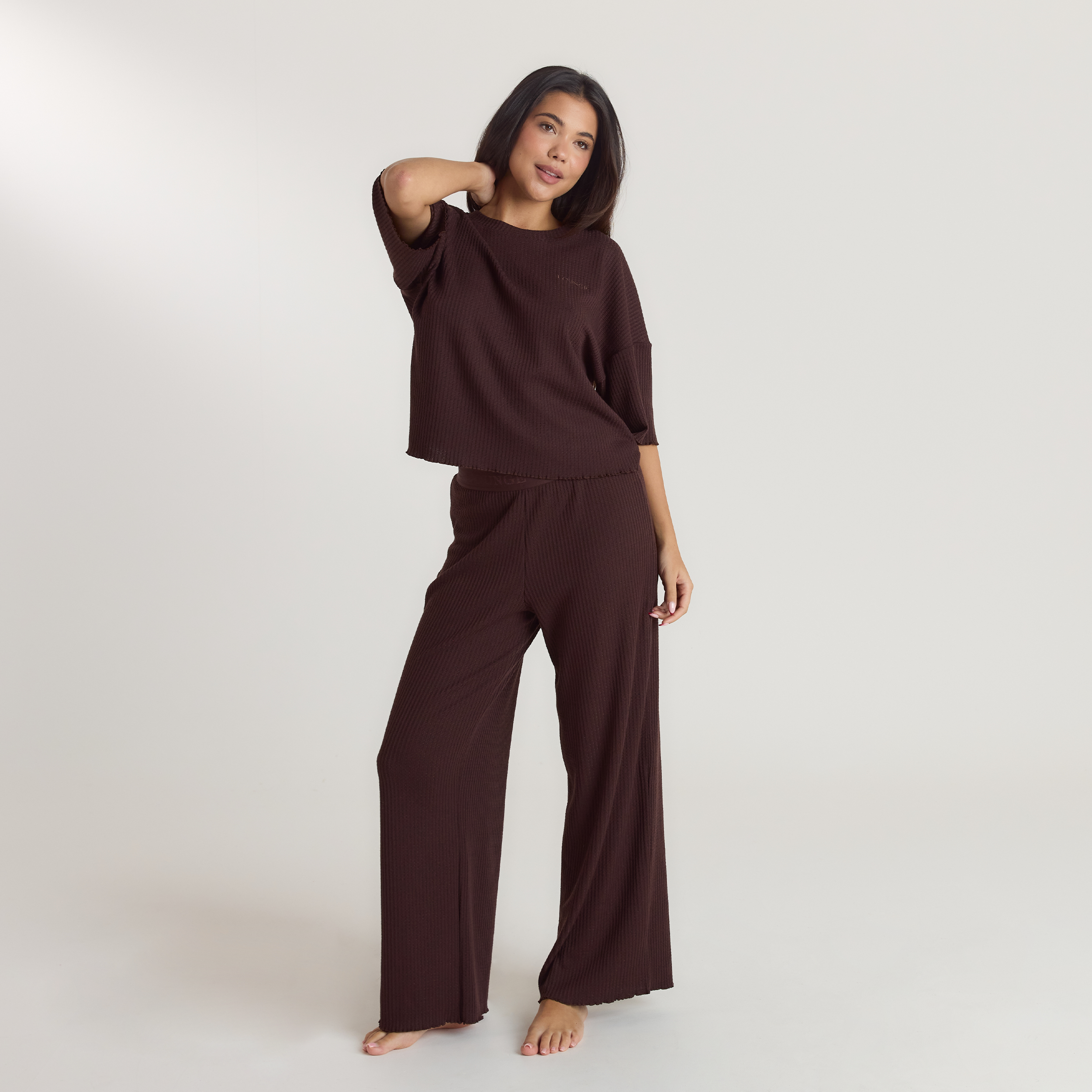 Soft Waffle Pyjama-Hose | Soft Waffle Pyjama-Hose - Dunkle Schokolade