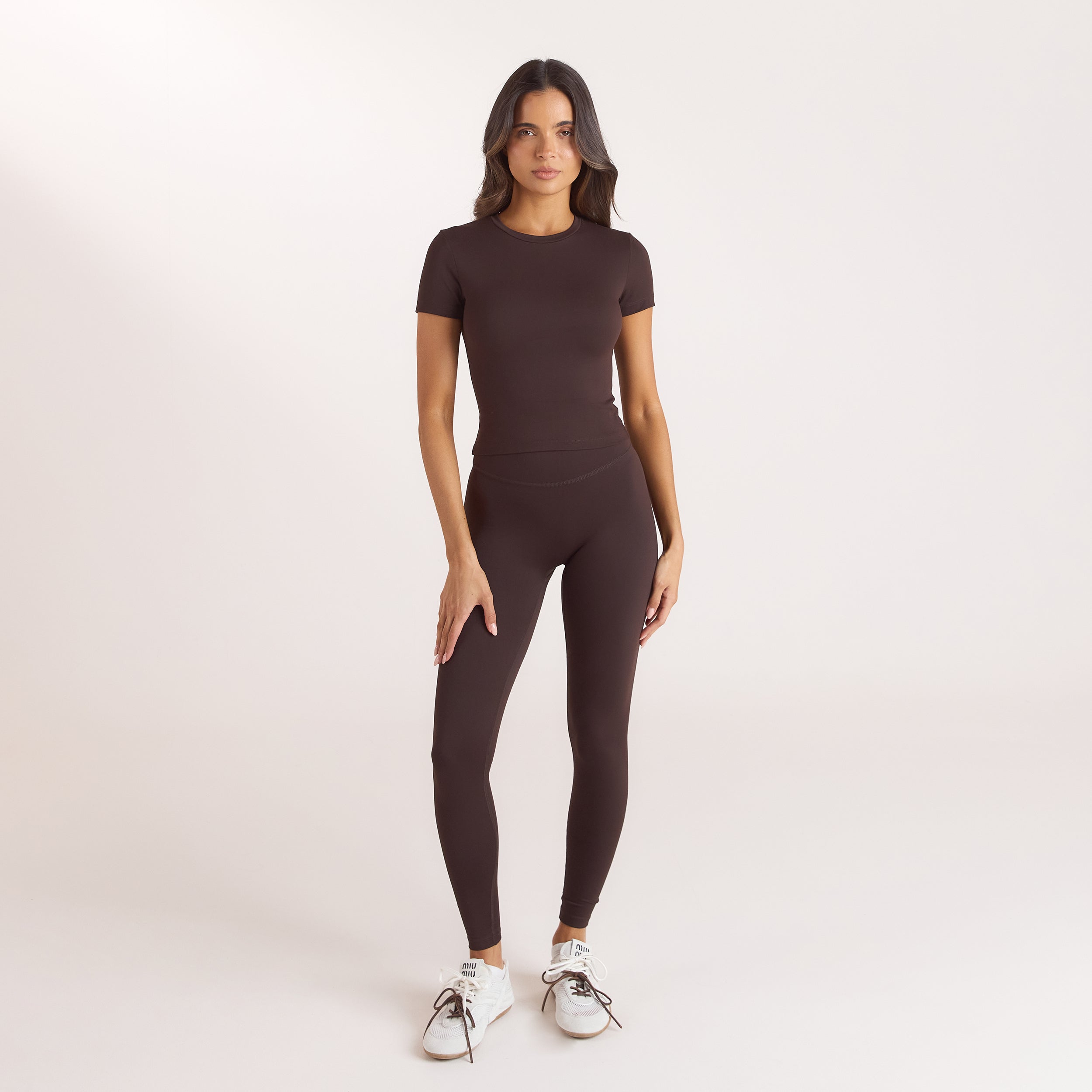 Klassische Leggings | Klassische Leggings - Kaffeebohne