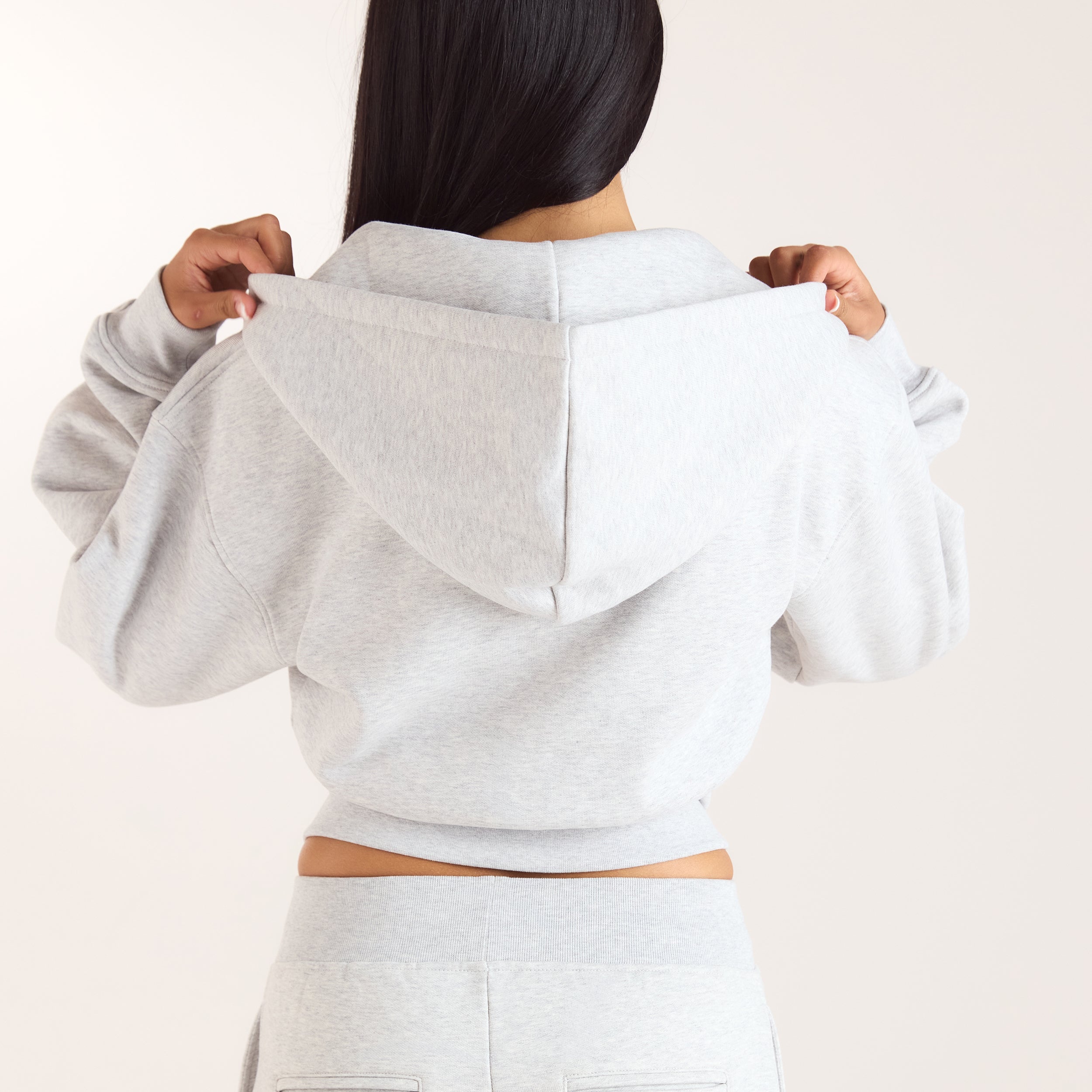 Taillierter Zip-Hoodie | Taillierter Zip-Hoodie - Grau