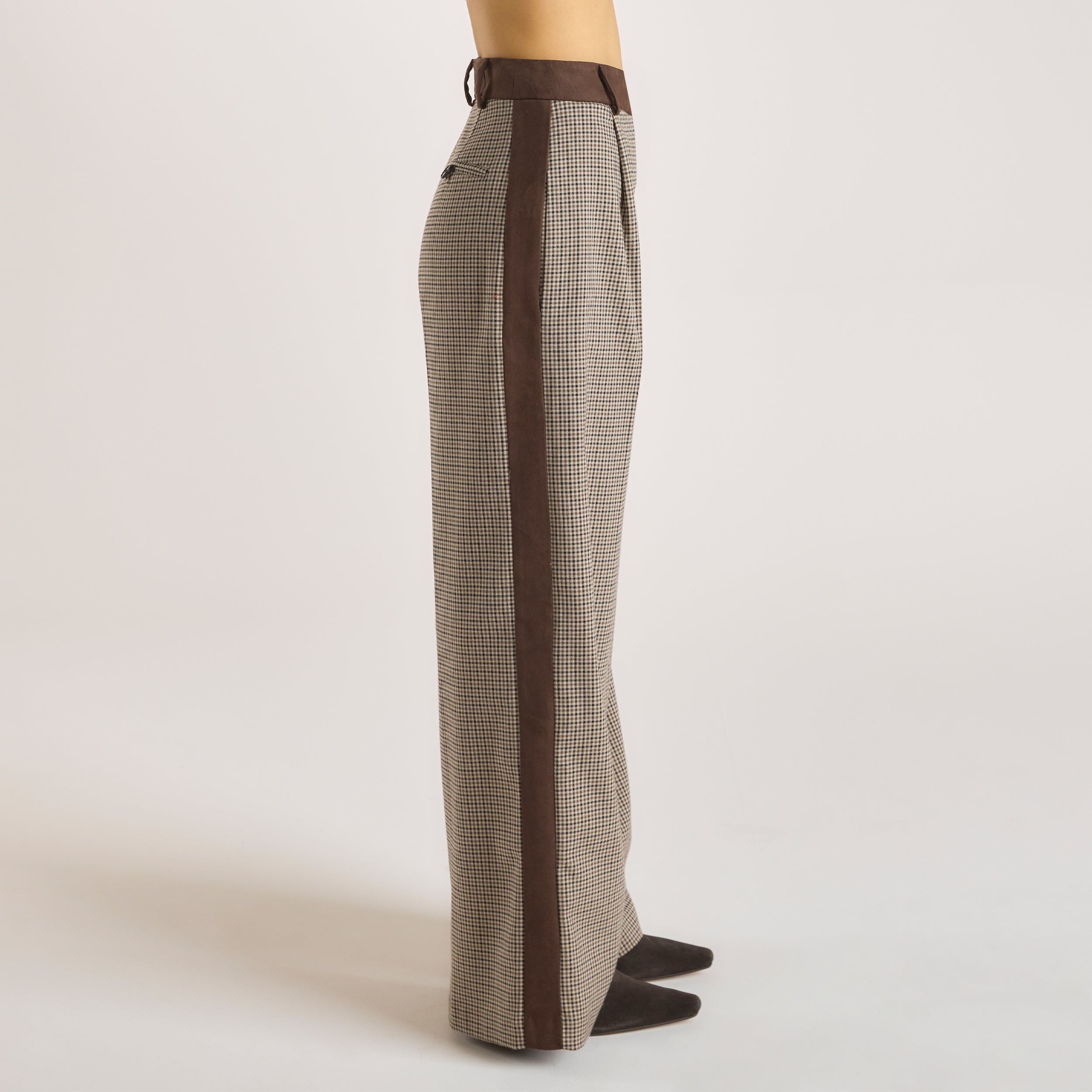 Hahnentrittmuster-Hose | Hahnentrittmuster-Hose - Braun