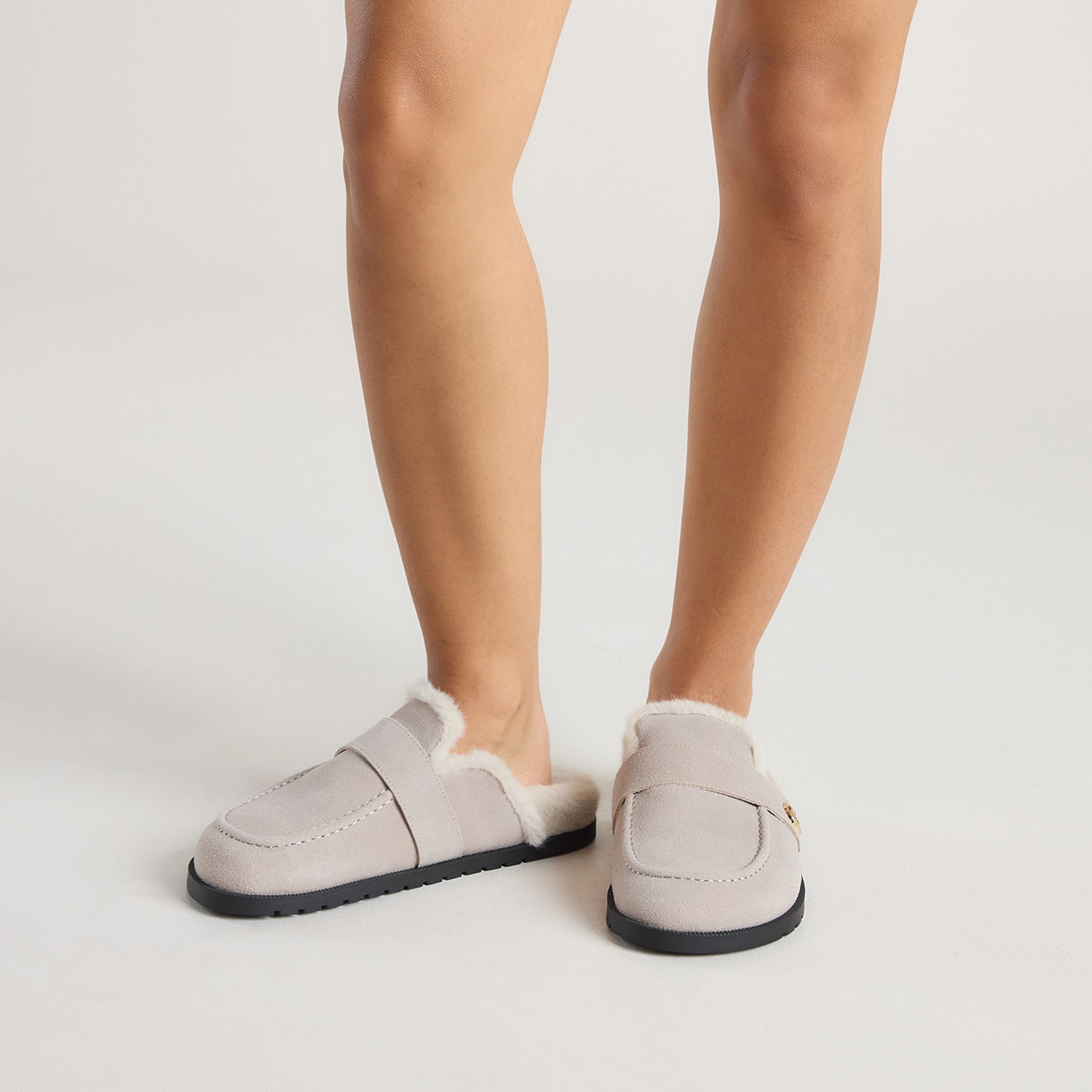 Amara Pantoffel | Amara Pantoffel - Hellgrau