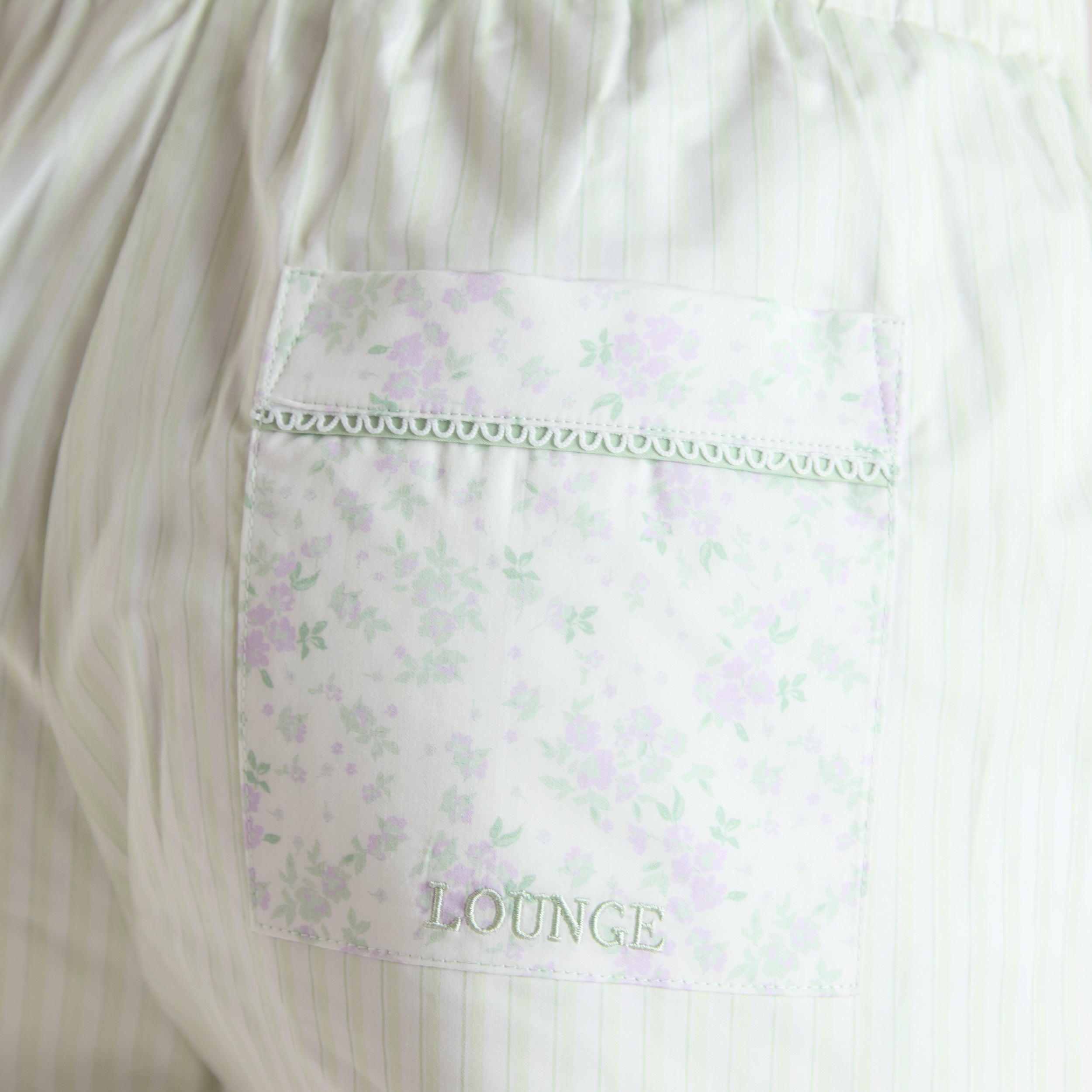 Bloom & Stripe Pyjamashort | Bloom & Stripe Pyjamashort - Salbei