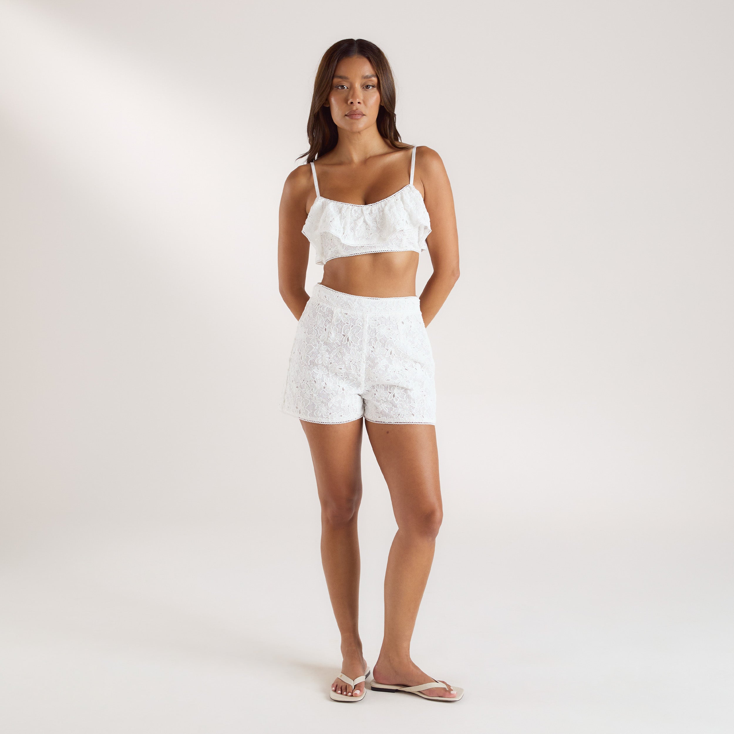 Spitzenbralette | Spitzenbralette - Weiß