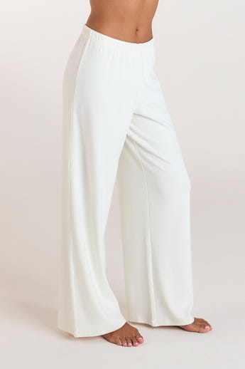 Geripptes Pyjamahose - Crèmefarbe