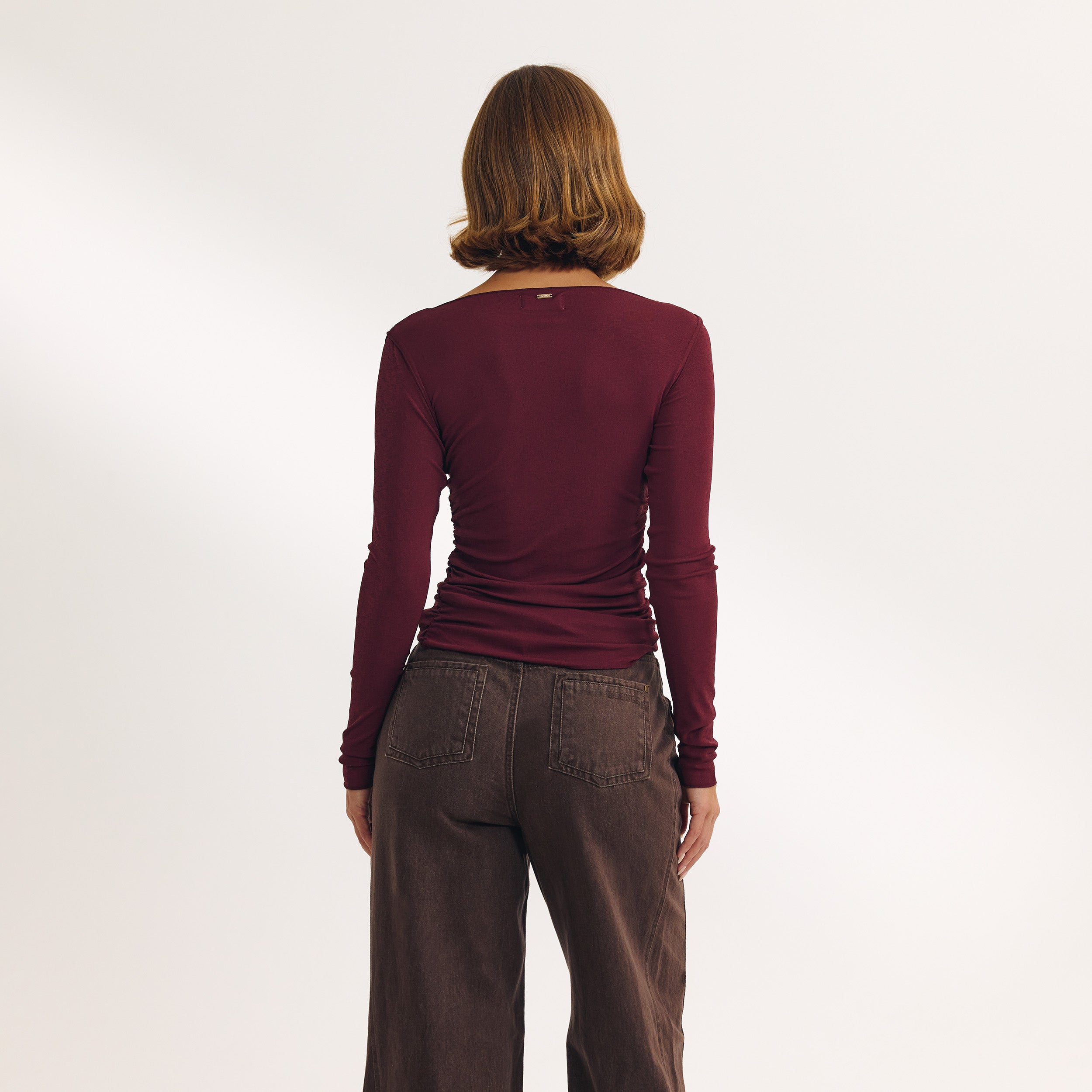 Transparentes Oberteil | Transparentes Oberteil - Kirschlack