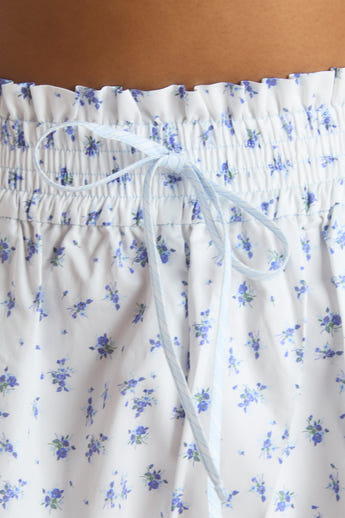 Bloom & Stripe Pyjamashort - Blau alternate