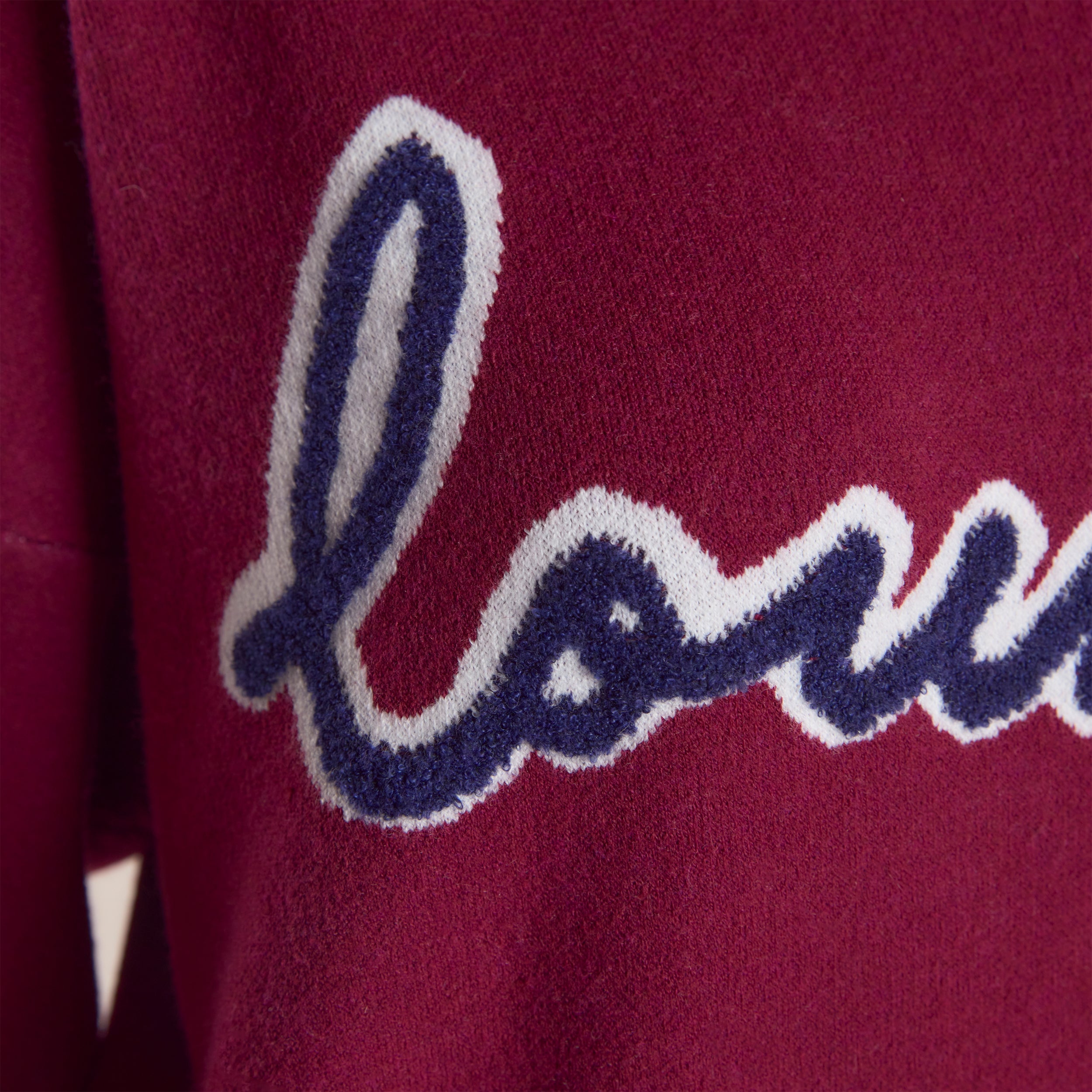 Logo Strick-Pullover | Logo Strick-Pullover - Burgunderrot