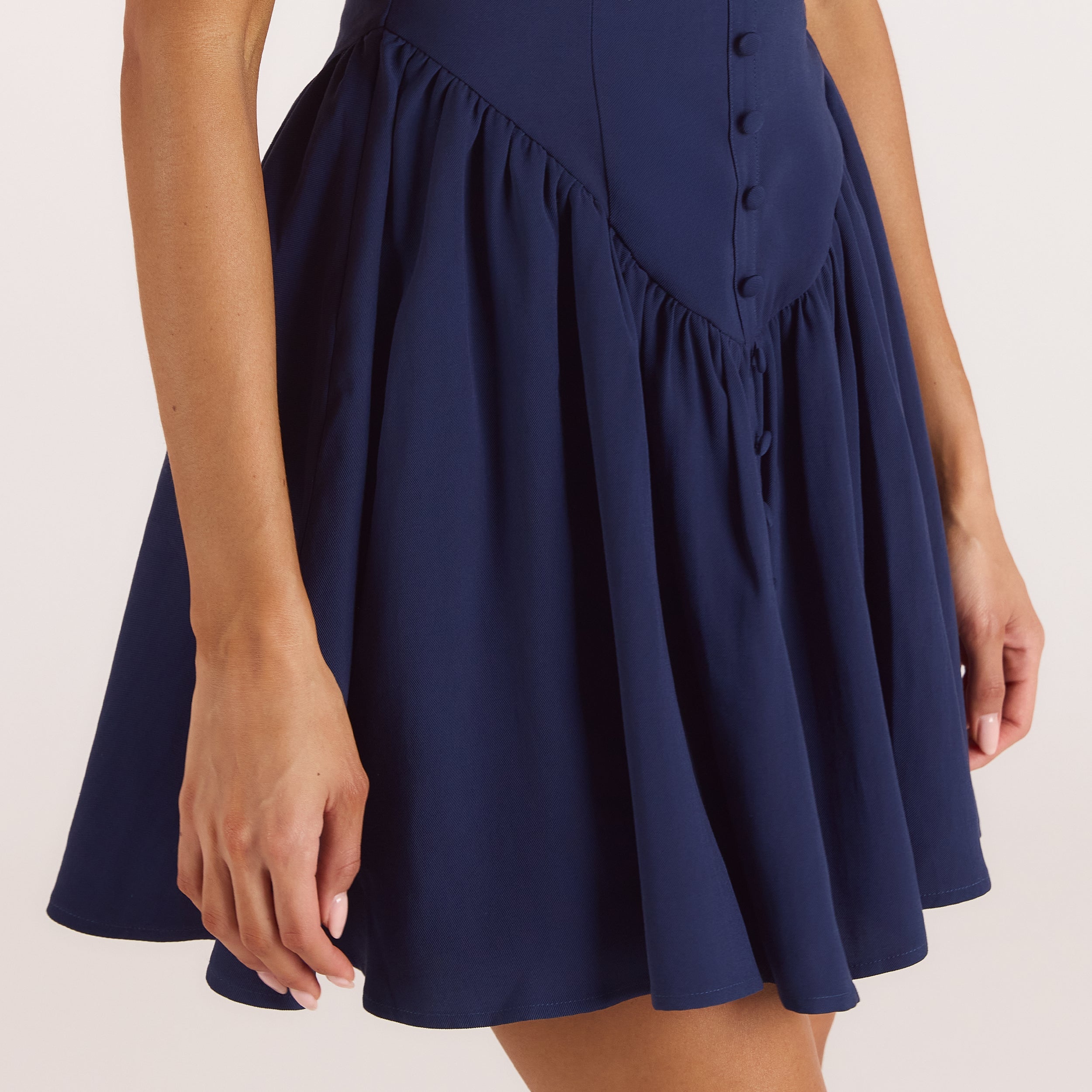 Plunge Minikleid | Plunge Minikleid - Marineblau
