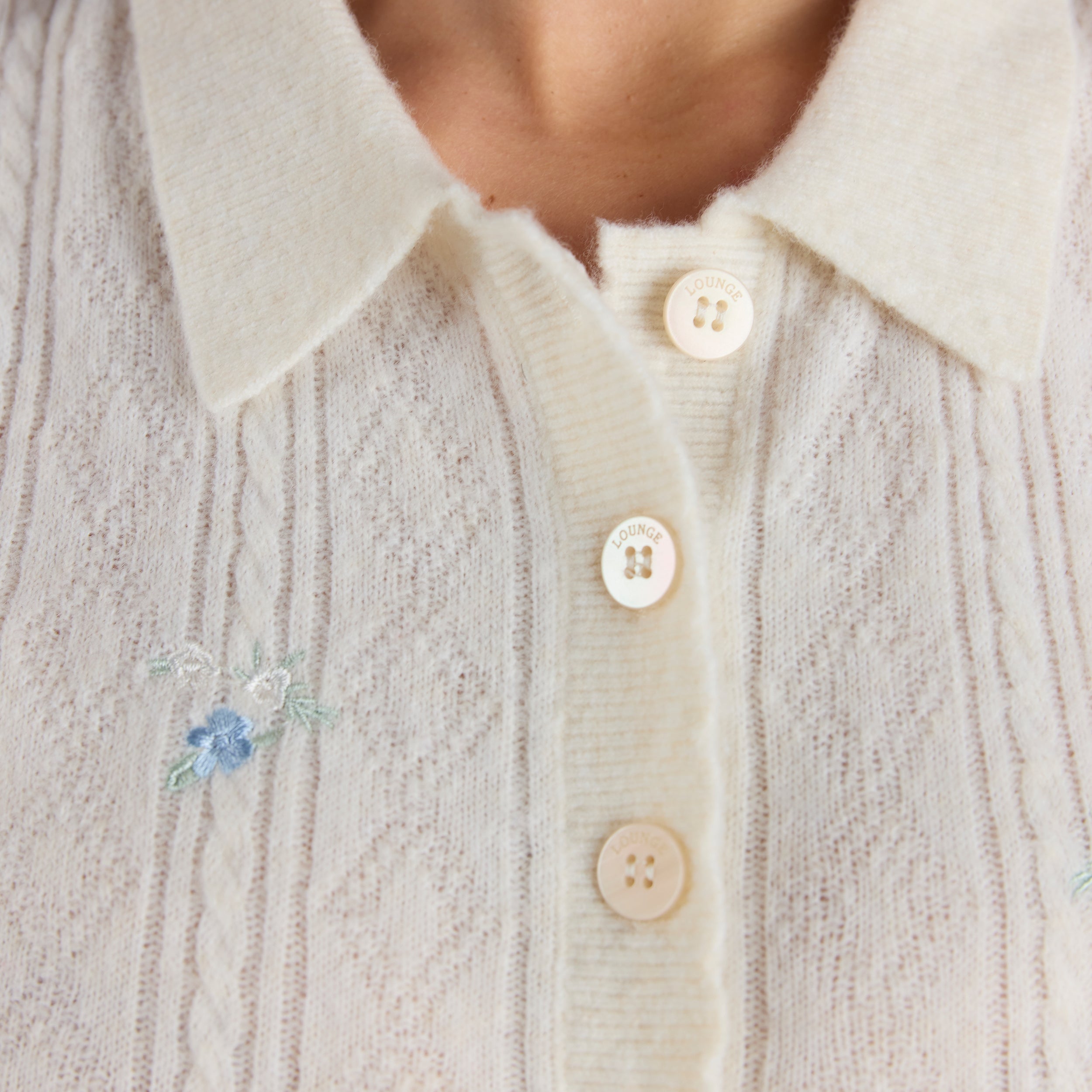 Besticker Stricktop | Besticker Stricktop - Crèmefarbe